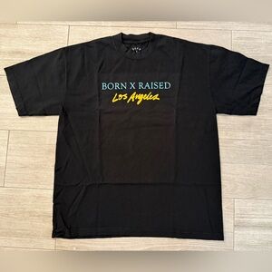 Men's BORN X RAISED Los Angeles Smith Tee T-Shirt Black Size L Large NEW